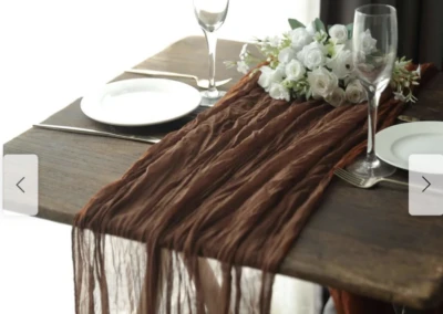 Cinnamon brown table runners